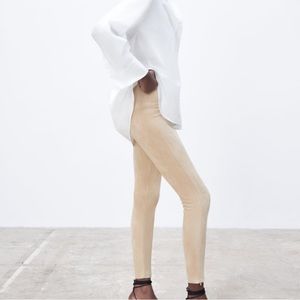 Zara Faux Suede Leggings